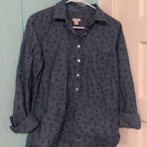 J. Crew chambray anchor popover